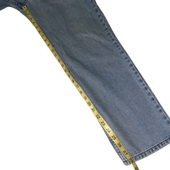 Vintage Levi’s 550 Men’s Relaxed Tapered Jeans 32x28 (Tag 33x30) Blue Stonewash - Picture 6 of 11